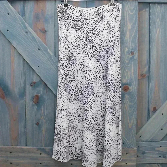 Joie Animal Print Black and White Brystal Bias Cut Small Size 4 - Picture 3 of 8